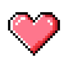 retro pixel heart vector icon, retro pixel heart vector illustration - simple illustration of retro pixel heart, perfect for logos retro pixel heart 