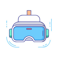 vr headset vector icon, vr headset vector illustration - simple illustration of vr headset, perfect for logos vr headset 