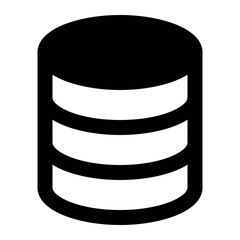 Stylized Database Icon Representation