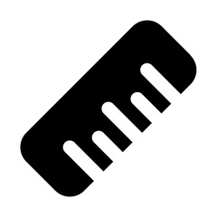Stylish Black Hair Comb Icon