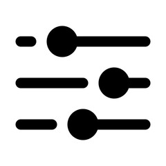 Simple Black Slider Control Icon