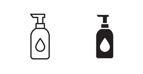 Baby shampoo vector web icons set
