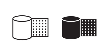 Bubble wrap vector web icons set