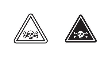Danger vectors web signs set