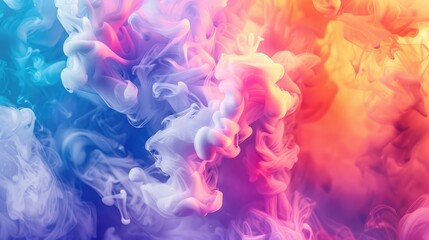 Abstract Colorful Smoke Swirls Background Design