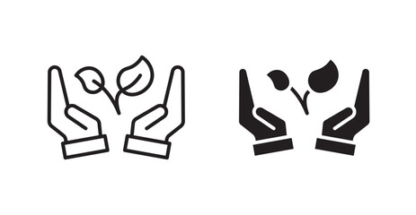 Environment protection vector web icons set