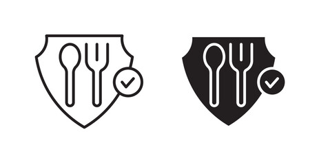 Food safety vector web icons set