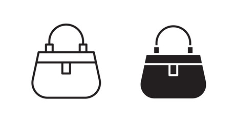 Hand bag vector web icons set