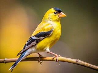 Goldfinch Bird on Branch - Wildlife Nature Photography
