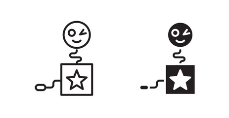 Jack in the box vector web icons set