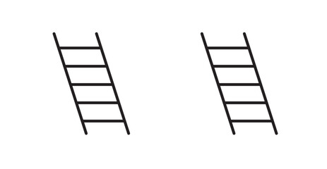 Ladder vector web icons set