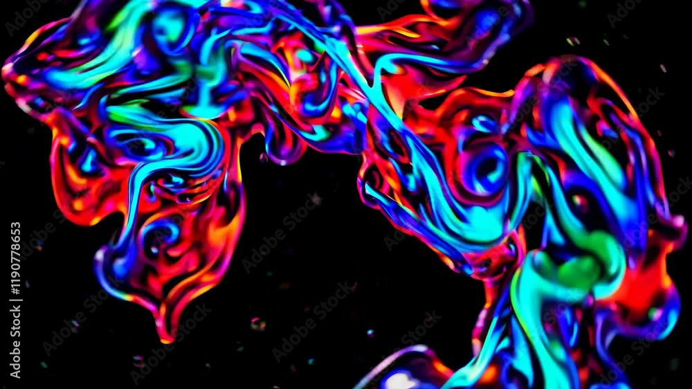 Poster colorful swirling patterns display mesmerizing movement and dynamic energy in a vibrant visual exper