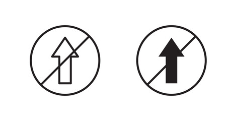 No entry sign vectors set in black. line and flat versions