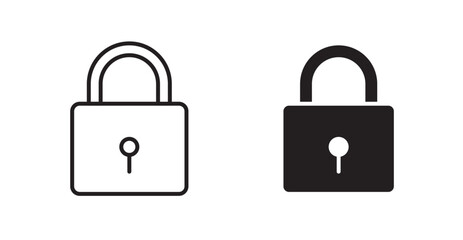 Padlock vector web icons set