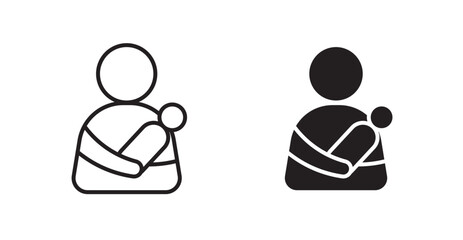 Postnatal care vector web icons set