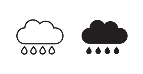 Rainy vector web icons set