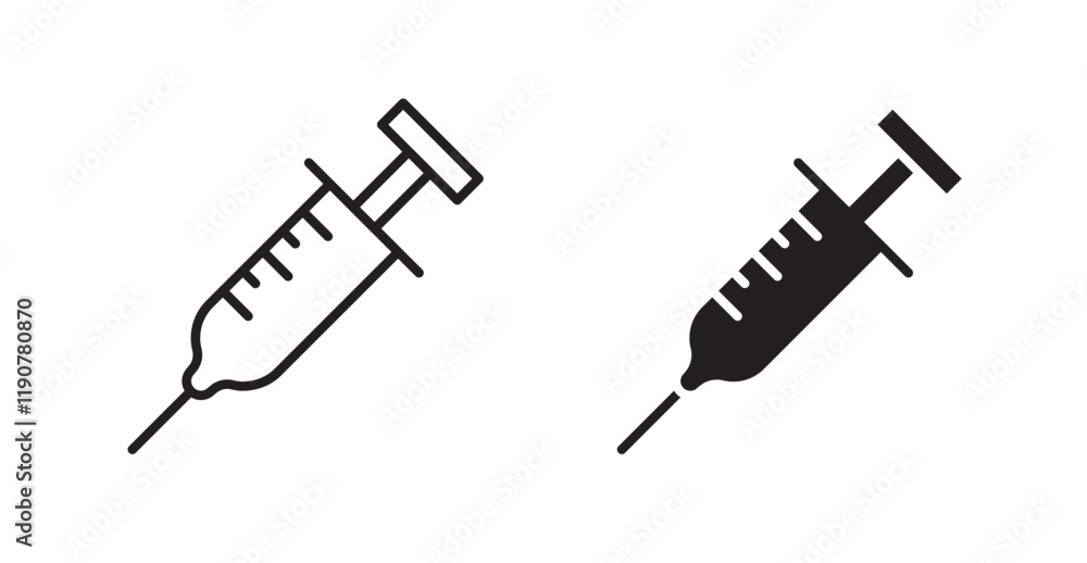 Poster syringe vector web icons set