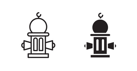 Takbir vector web icons set