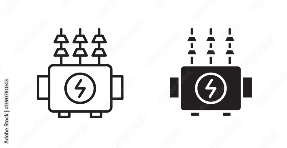 Poster Transformer vector web icons set
