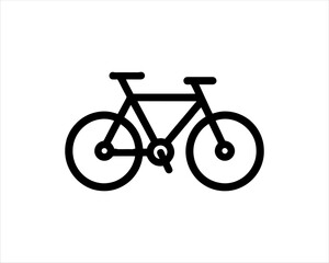 Fototapeta premium Bicycle icon vector logo template. Line art Bicycle logo design icon symbol vector illustration. Bicycle sign