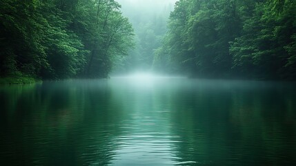 Obraz premium Mystical waterscape depicting a serene natural setting