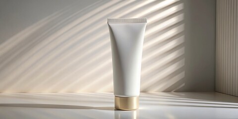 Sleek Cosmetic Tube Mockup: Branding Template for Premium Skincare or Beauty Product Packaging Design
