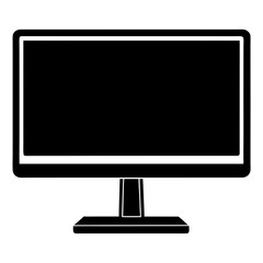 Remote Work Setup: Monitor on Stand for Enhanced Professionalism sleek