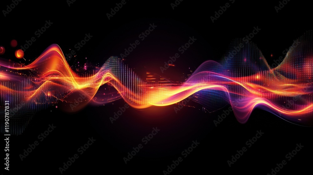 Poster dynamic fusion of energize and immerse design in the vibrant wave of technology. a modern, energetic