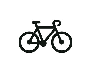 Fototapeta premium Bicycle icon vector logo template. Line art Bicycle logo design icon symbol vector illustration. Bicycle sign