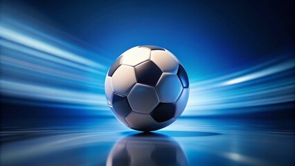 Spinning Soccer Ball Animation, Tilt-Shift Miniature Effect, Chroma Key Blue Background