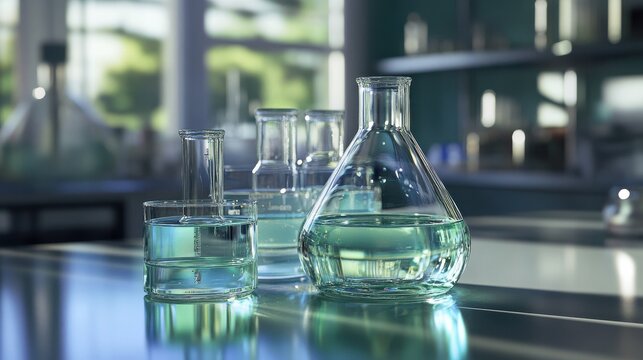 Acid solutions used to clean laboratory glassware, removing contaminants and residues