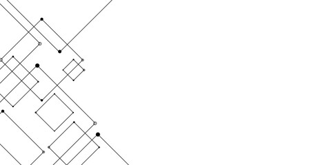 Abstract sketch of a building with lines, Abstract background. Vector abstract futuristic architecture concept with digital geometric connection lines. vector. technology communication data Science. 