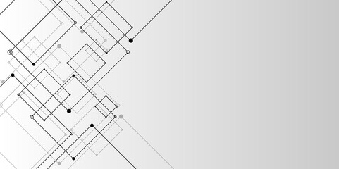 Abstract sketch of a building with lines, Abstract background. Vector abstract futuristic architecture concept with digital geometric connection lines. vector. technology communication data Science. 