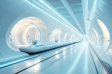 Obraz premium Futuristic Transport Hub for Space Tourism Concepts