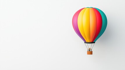 Fototapeta premium Colorful Hot Air Balloon in Bright Background