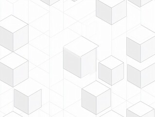 Obraz premium Abstract White Cubes Geometric Pattern Background