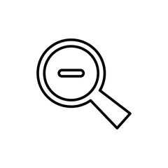 Zoom out icon vector outline logo sign