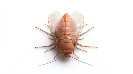 Fototapeta premium Armyworm on White Background. Generative AI