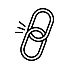 Backlink icon vector outline logo sign