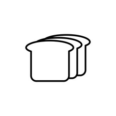 Bread slice icon vector outline logo sign