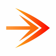 Minimalist Speed Arrow Vector Design.