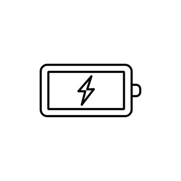 recommend clip art: Charging battery icon vector outline logo sign