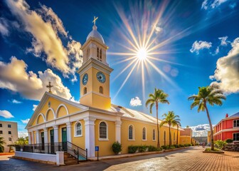 Historic Ebenezer Methodist Church, Bermuda: Neoclassical Architecture, 1840s Building Exterior