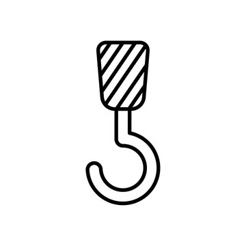 recommend clip art: Crane hook icon vector outline logo sign