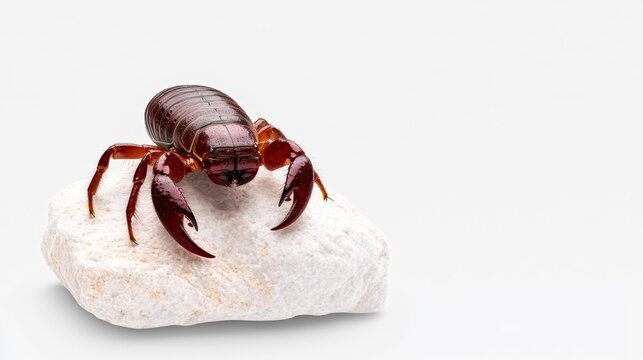 Ailanthus webworm beetle isolated on a white background. Generative AI