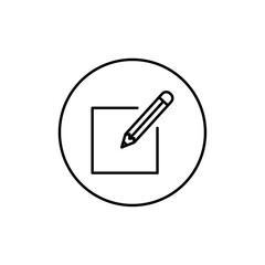 Edit text icon vector outline logo sign