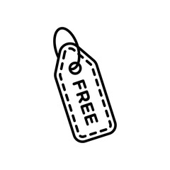 Free label icon vector outline logo sign