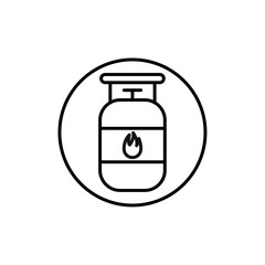 Gas tank icon vector outline logo sign