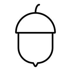 Hazelnut icon vector outline logo sign