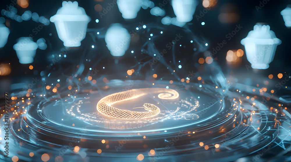 Poster digital transformation exploring innovative technology concepts in a futuristic environment